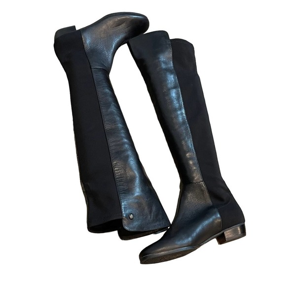 Vince Camuto Karita Tall Riding Boots Block Heel Black Women's Size 6.5M - Picture 4 of 11